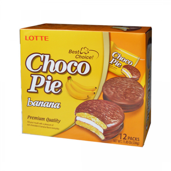 CHOCO PIE WITH BANANA 12 pieces 336g LOTTE