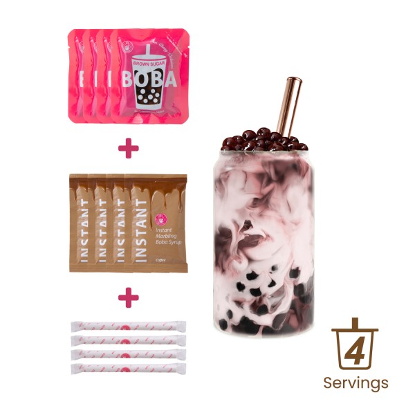 ΣΤΙΓΜΙΑΙΟ ΡΟΦΗΜΑ BOBA ΜΕ ΓΕΥΣΗ ΚΑΦΕ "KIT" 240g (4 x 60g) O'S BUBBLE ΣΤΙΓΜΙΑΙΟ ΡΟΦΗΜΑ BOBA ΜΕ ΓΕΥΣΗ ΚΑΦΕ "KIT" 240g (4 x 60g) O'S BUBBLE