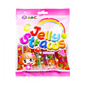 JELLY STRAWS ASSORTED FLAVORS 260g ABC JELLY