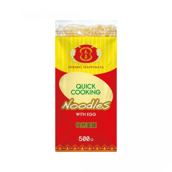 QUICK COOKING NOODLES WITH EGG (EGG POWDER)500g SPRING HAPPINESS