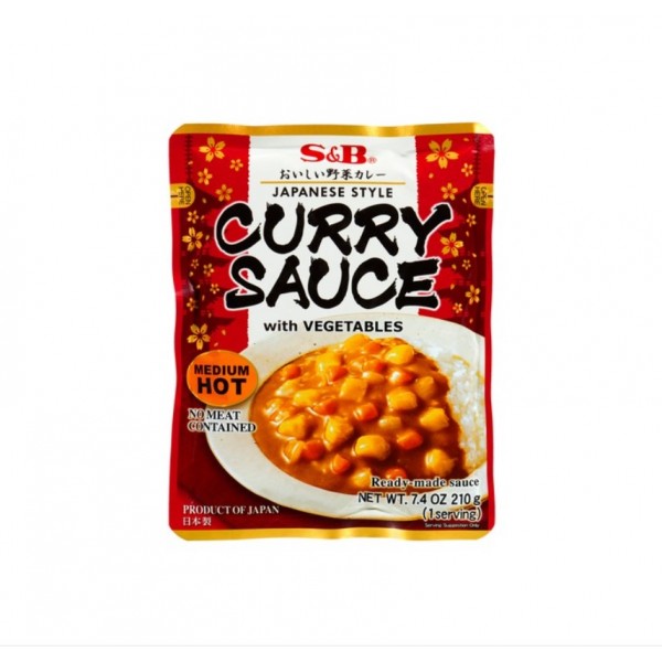 CURRY SAUCE WITH VEGETABLES (MEDIUM HOT) 205ml S&B