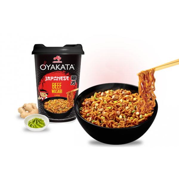 INSTANT NOODLES BEEF WASABI FLAVOUR 8x93g OYAKATA