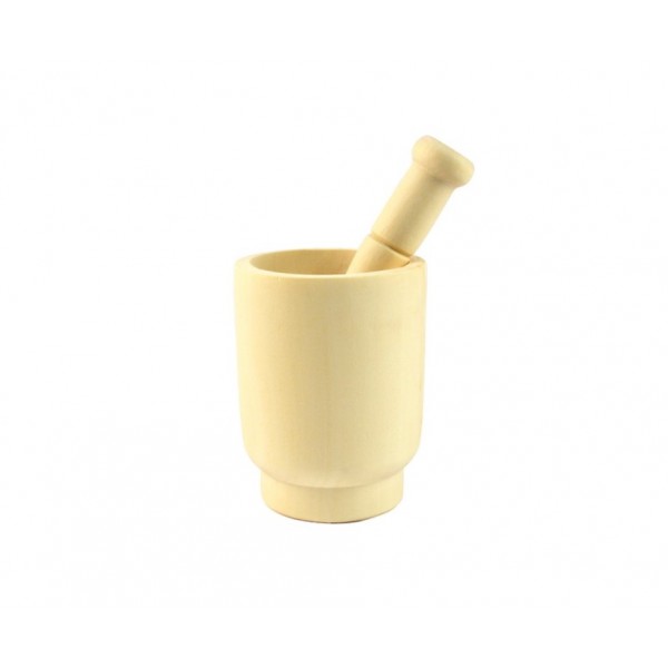 WOODEN MORTAR & PESTLE 6.5cm NONFOOD