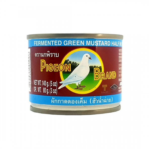 FERMENTED GREEN MUSTARD HALF IN SOY SAUCE 140g PIGEON