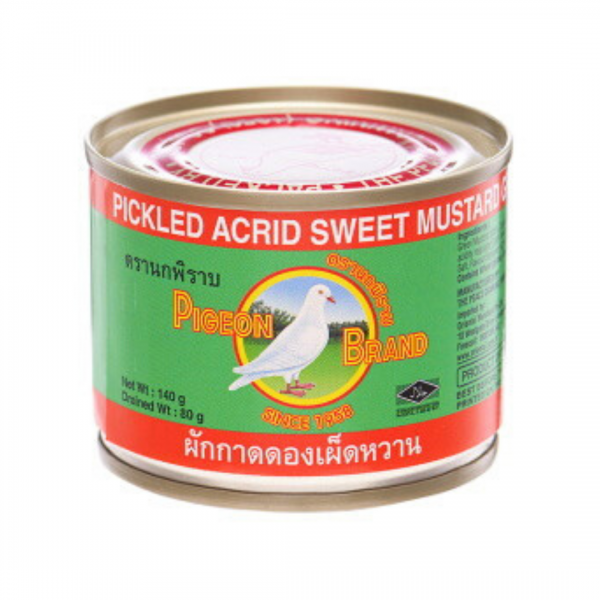 PICKLED ACRID SWEET GREEN MUSTARD 140g PIGEON