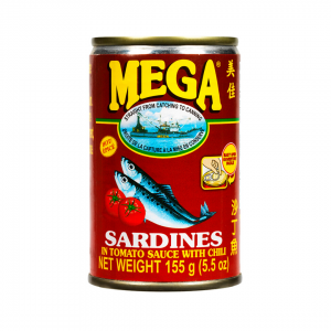 SARDINES IN TOMATO SAUCE WITH CHILLI 155g MEGA