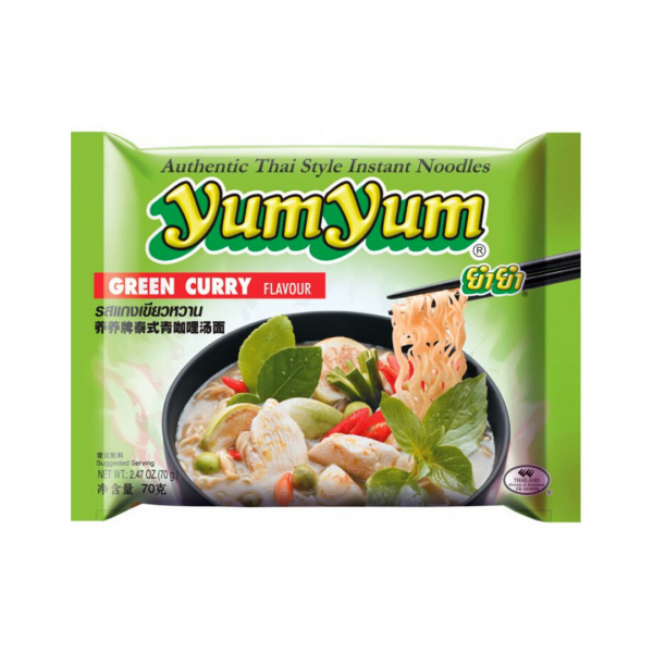 INSTANT NOODLES GREEN CURRY 70g YUM YUM