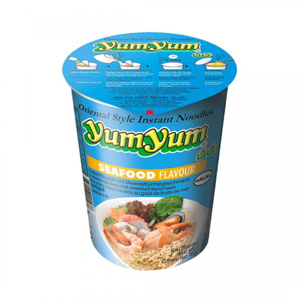 INSTANT CUP NOODLE SOUP SEAFOOD 70g YUM YUM