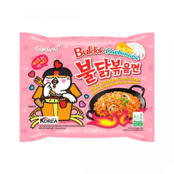 INSTANT HOT CHICKEN BULDAK RAMEN CARBONARA FLAVOR 130g SAMYANG