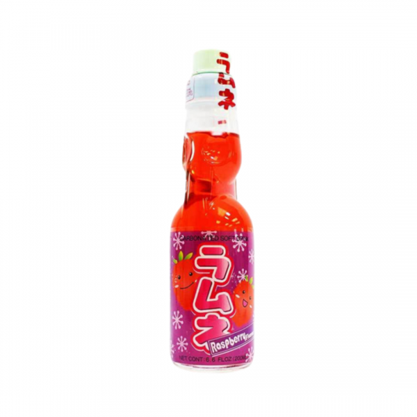 "RAMUNE" CARBONATED SOFT DRINK RASPBERRY FLAVOR 200ml HATA