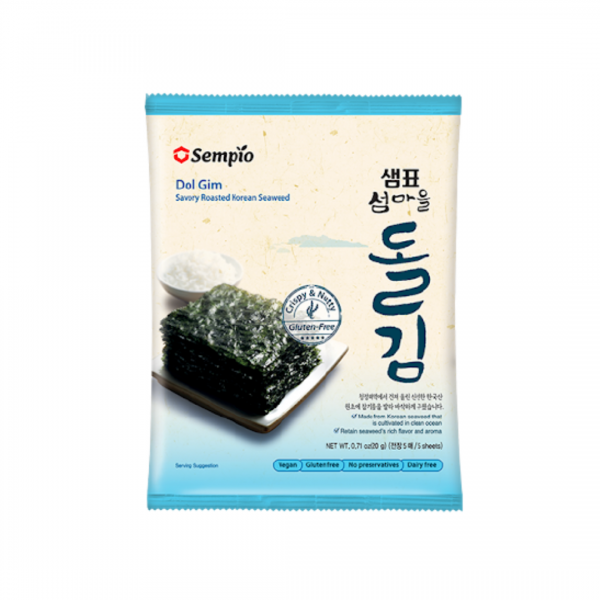 SAVORY ROASTED SEAWEED DOL GIM (5sheet) 4x16g SEMPIO