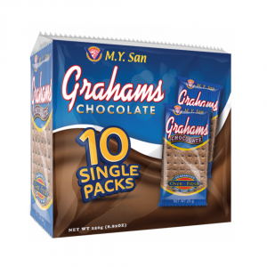 CRACKERS WITH GRAHAM FLOUR AND CHOCOLATE FLAVOUR 250G MY SAN
