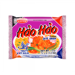INSTANT NOODLES SATE ONION "HAO HAO" 74g ACECOOK
