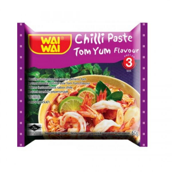 INSTANT NOODLES CHILLI TOM YUM 60g WAIWAI