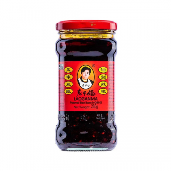 PRESERVED BLACK BEANS IN CHILLI OIL 280g LAOGANMA