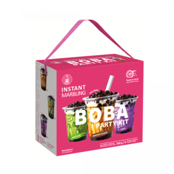 INSTANT MARBLING BOBA PARTY KIT (2x3 flavours) 360g O'S BUBBLE