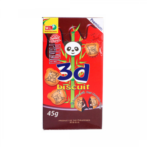 PANDA 3D BISCUITS WITH CHOCOLATE FILLING 45g W.L