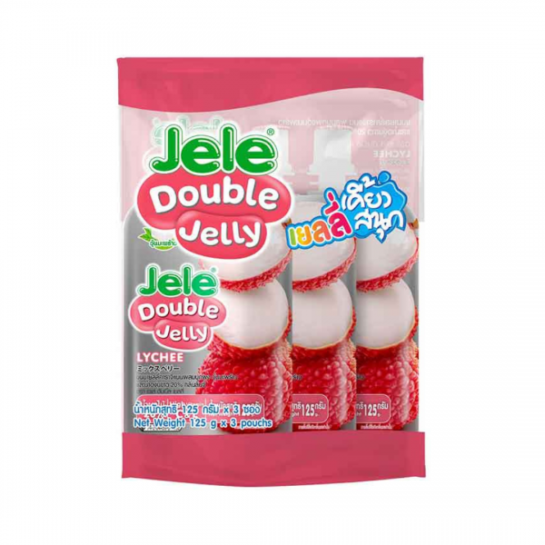DOUBLE JELLY CHEWABLE DRINK LYCHEE FLAVOUR (125g x 3pc.) 375g JELE