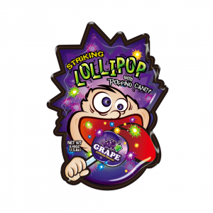 STRIKING LOLLIPOP WITH POPPING CANDY GRAPE FLAVOUR 13.8g HONG KONG