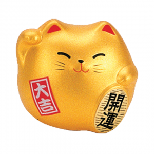 FORTUNE CAT GOLD 5.5cm (1pc) NON FOOD