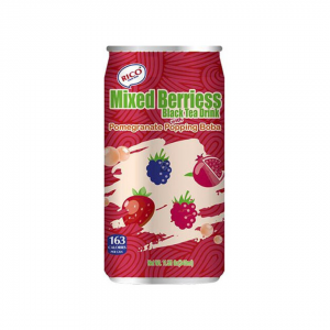 MIXED BERRIES BLACK TEA DRINK WITH POMEGRANATE POPPING BOBA 340ml RICO