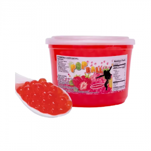 POPPING BOBA PEARLS FOR BUBBLE TEA STRAWBERRY FLAVOUR 950g PINSHAN