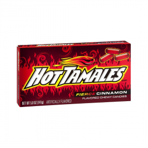 "HOT TAMALES" CINNAMON FLAVORED CHEWY CANDY 141g THEATRE BOX