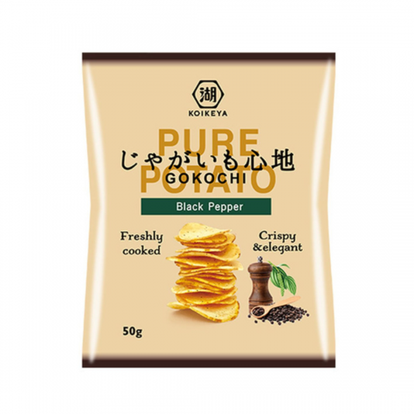 BLACK PEPPER POTATO CHIPS "GOKOCHI" 50g KOIKEYA