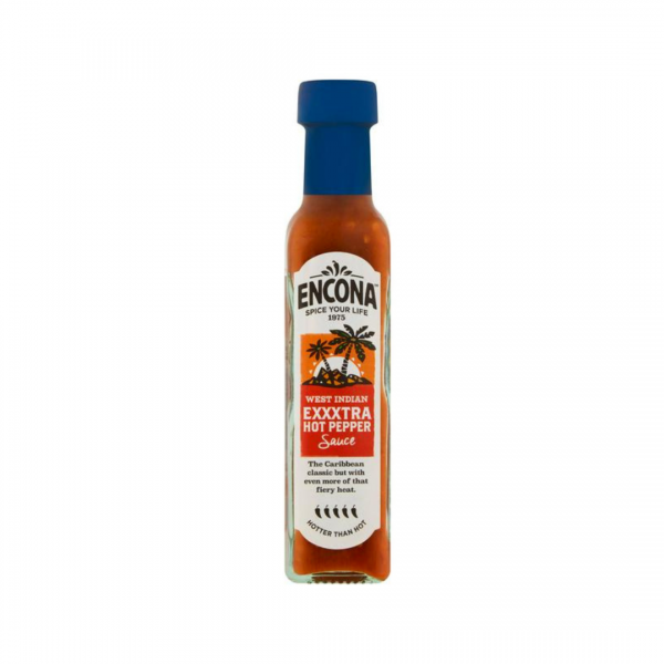 WEST INDIAN EXXXTRA ΗΟΤ PEPPER SAUCE 142ml ENCONA WEST INDIAN EXXXTRA ΗΟΤ PEPPER SAUCE 142ml ENCONA