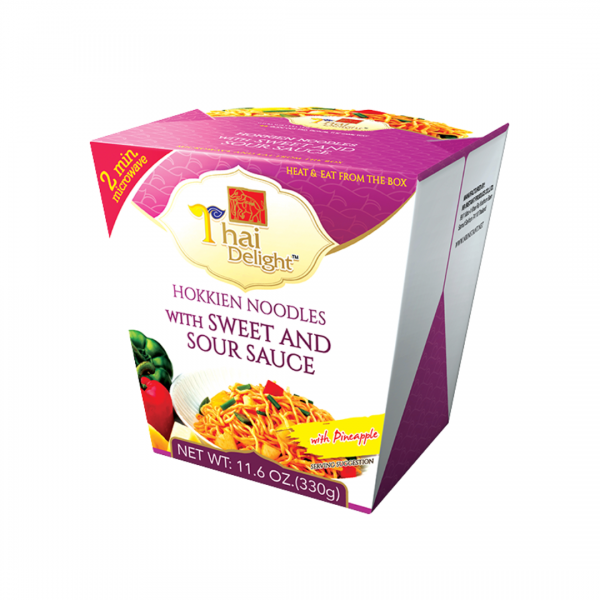 INSTANT HOKKIEN NOODLES WITH SWEET & SOUR SAUCE 330g THAI DELIGHT