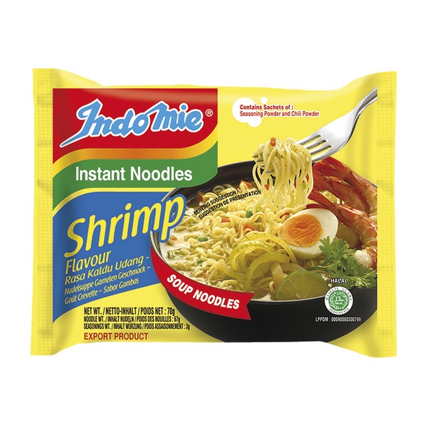 INSTANT NOODLES SOUP SHRIMP 70g INDOMIE