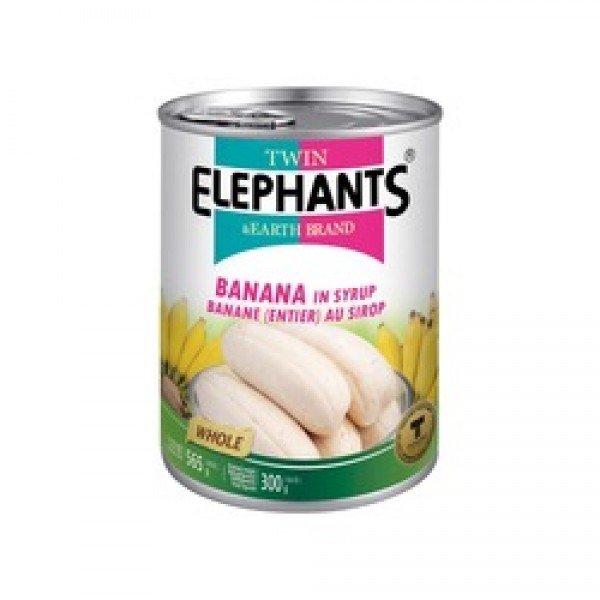 BANANA IN SYRUP 565g TWIN ELEPHANT BANANA IN SYRUP 565g TWIN ELEPHANT