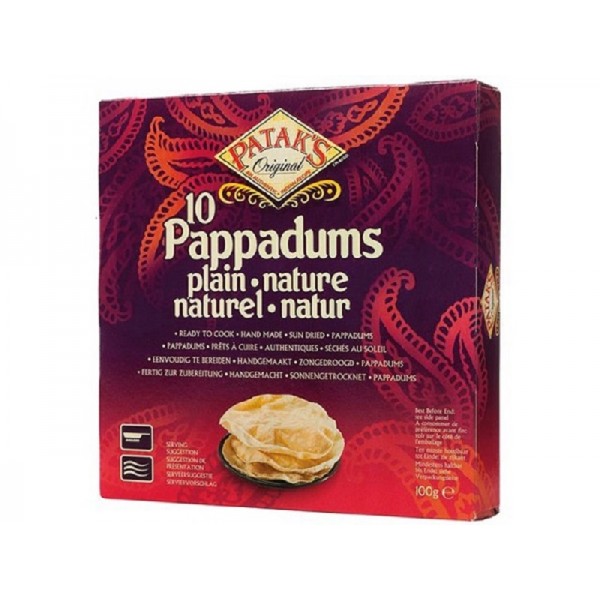 PAPPADUMS PLAIN 100g PATAK'S